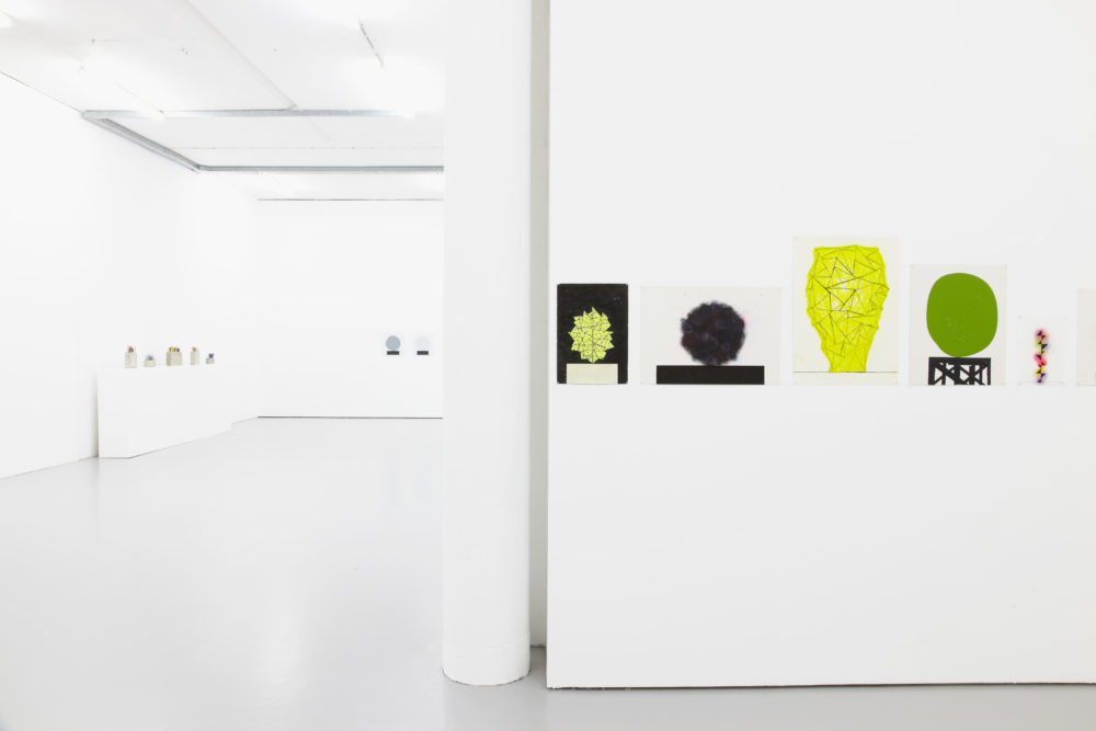 Installation view of David Batchelor Flatlands (2013). Various works are displayed.