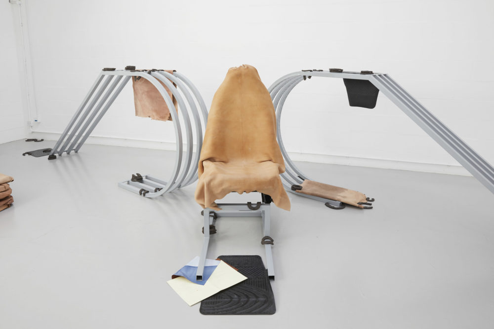 Harriet Bowman All Round-er (sad sale) (2018) Installation view, Spike Island. Photograph by Stuart Whipps.