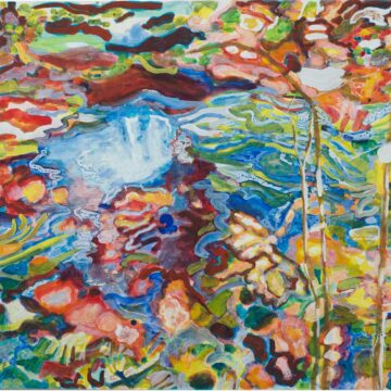 Bright and colourful abstract painting