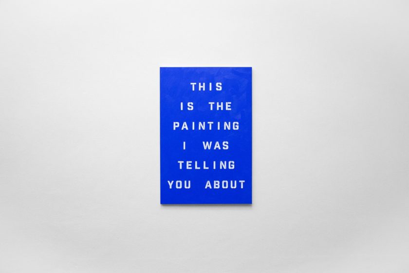 John Wood and Paul Harrison, This is the painting I was telling you about (2020) 91cm x 61cm, oil on board