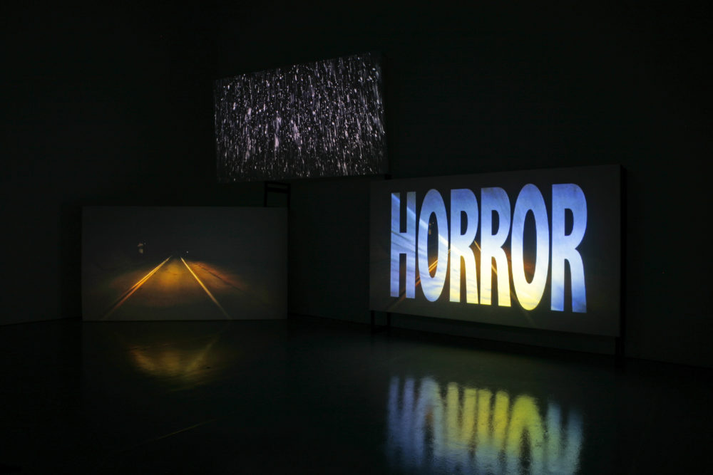 Amanda Beech, Sanity Assassin. Installation view, Spike Island, Bristol (2010) Photograph by Stuart Bunce