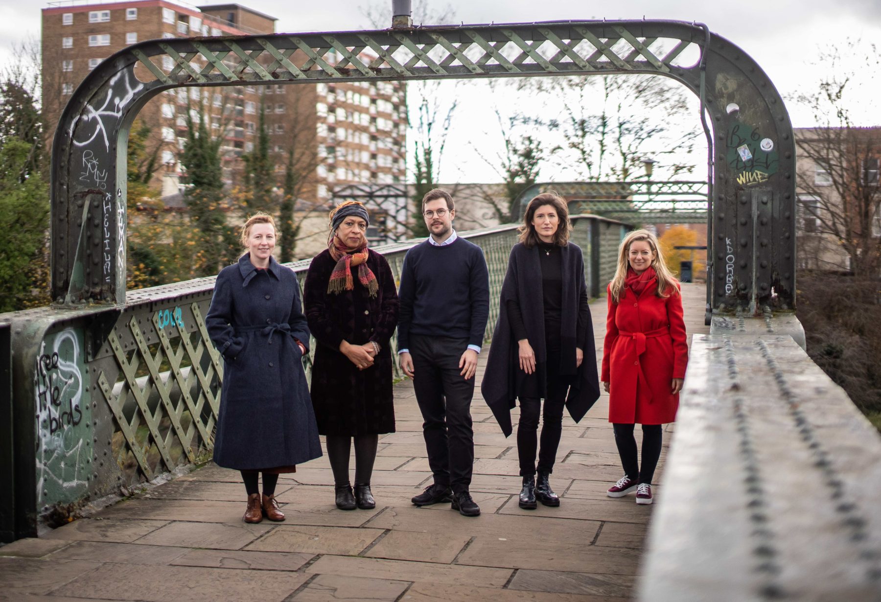 Elisa Kay, Veronica Ryan, Robert Leckie, Vanessa Boni and Melanie Cassoff at Spike Island. Photograph by Jeff Moore