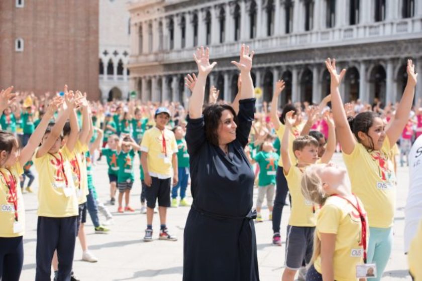 Marinella Senatore (2018) Performance: WE the KIDS, Peggy Guggenheim Venice Piazza San Marco Venice Photograph by Francesca Bottazzin