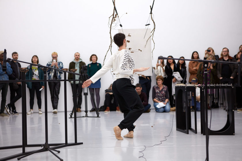 Sriwhana Spong Ida-Ida (2019) Performance still, dancer Benjamin Ord, Spike Island, Bristol. Photograph by Max McClure