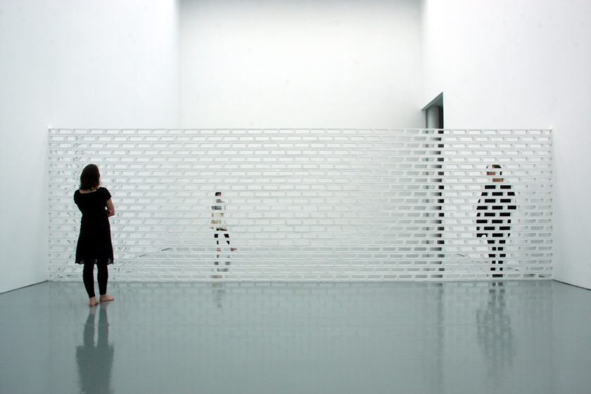 Jorge Santos, Blind Wall (2010) mixed-media, installation view. Courtesy Spike Island. Photo Stuart Bunce