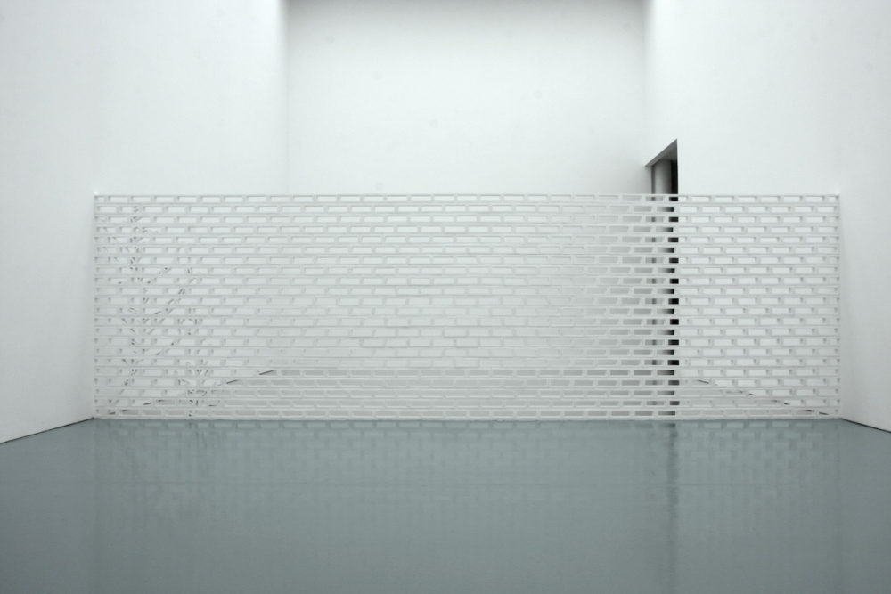 Jorge Santos, Blind Wall (2010) mixed-media, installation view. Courtesy Spike Island. Photo Stuart Bunce