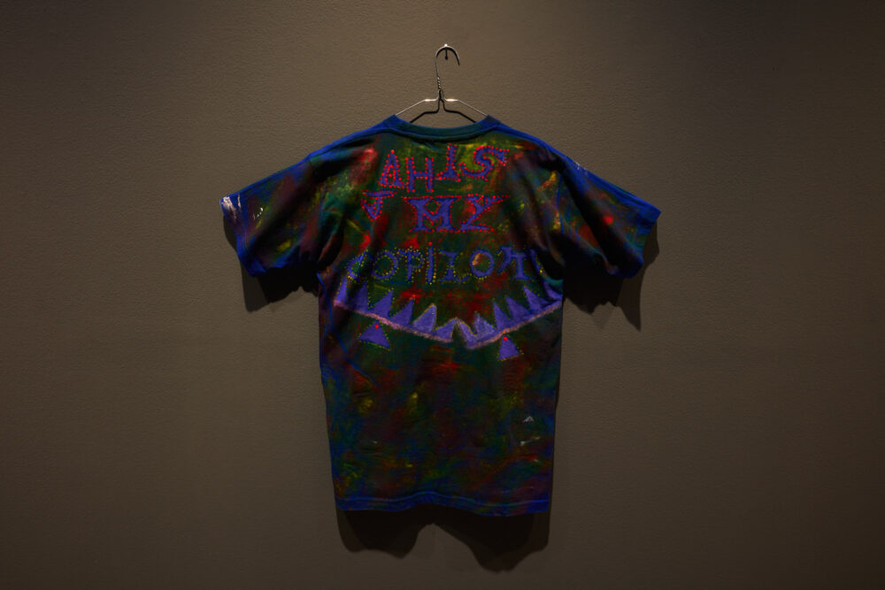 Gallery view of a colourful, hand-painted t-shirt