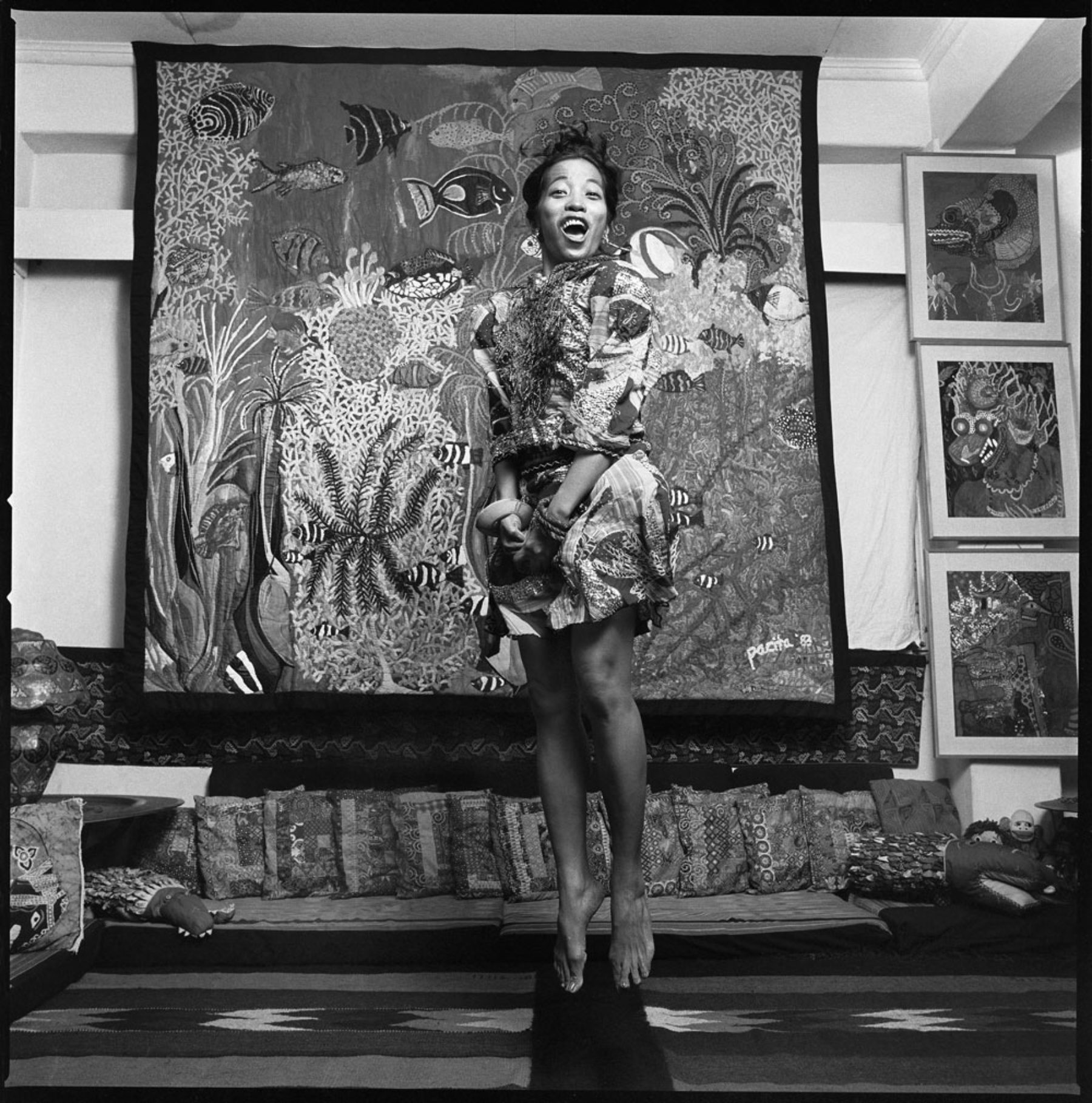 Portrait of Pacita Abad, photograph by Wig Tysmans