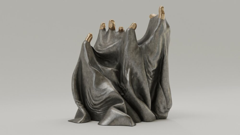 Bo Lanyon, Mantle (2021) Digital render / bronze