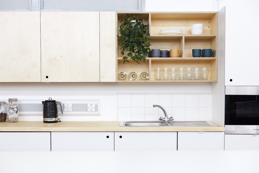 A photograph of Spike Island Workspace kitchen
