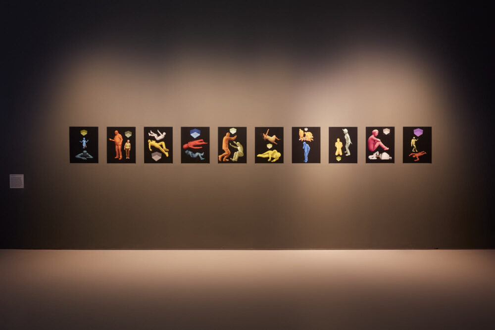 Installation view of Peggy Ahwesh exhibition Vision Machines at Spike Island