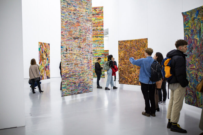 Pacita Abad exhibition Life in the Margins (2022) Spike Island. Photograph by Lisa Whiting