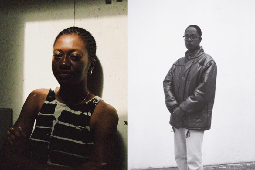 A composite image of photographs of Ayo Akingbade and Anthea Hamilton side by side.