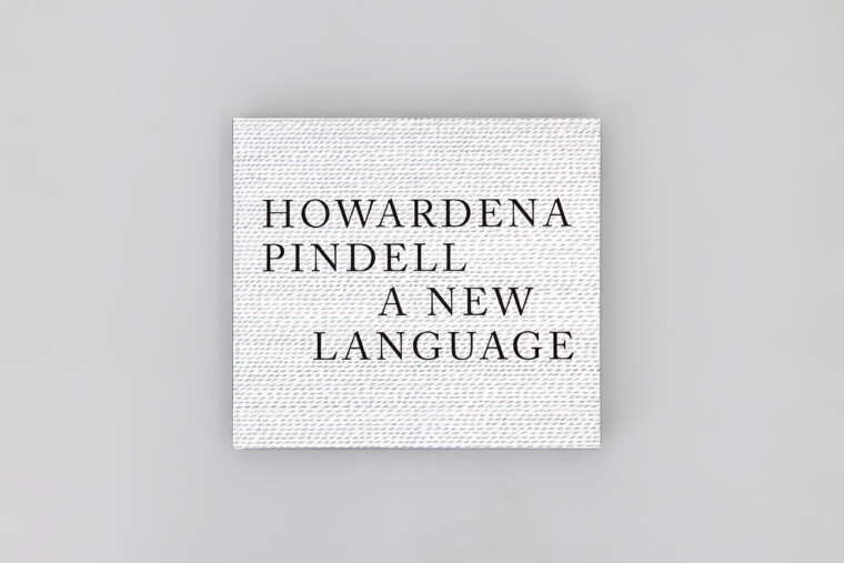 Image of Howardena Pindell's book, 'A New Language' on plain background.