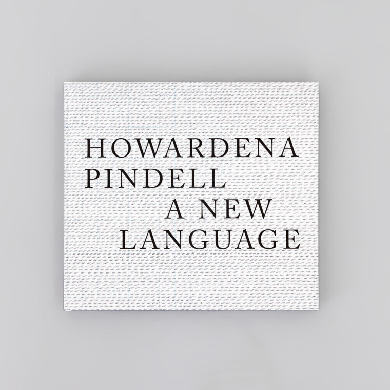 Image of Howardena Pindell's book, 'A New Language' on plain background.